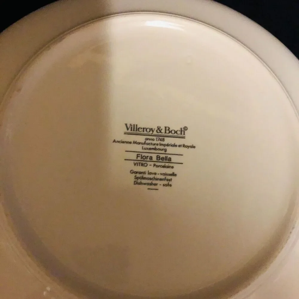 Villeroy & Boch Flora Bella Porcelain Vegetable Salad Serving Bowl 9.75” Germany